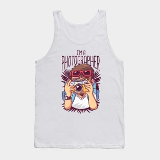 Cartoon Photographer Tank Top